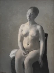 Femme nue assise